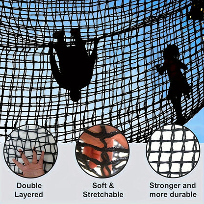 Safety Net, Climbing Cargo Net, Playground Safety Net, Back Yard Net, Treehouse Accessories Outdoor Equipment Set Double Layers