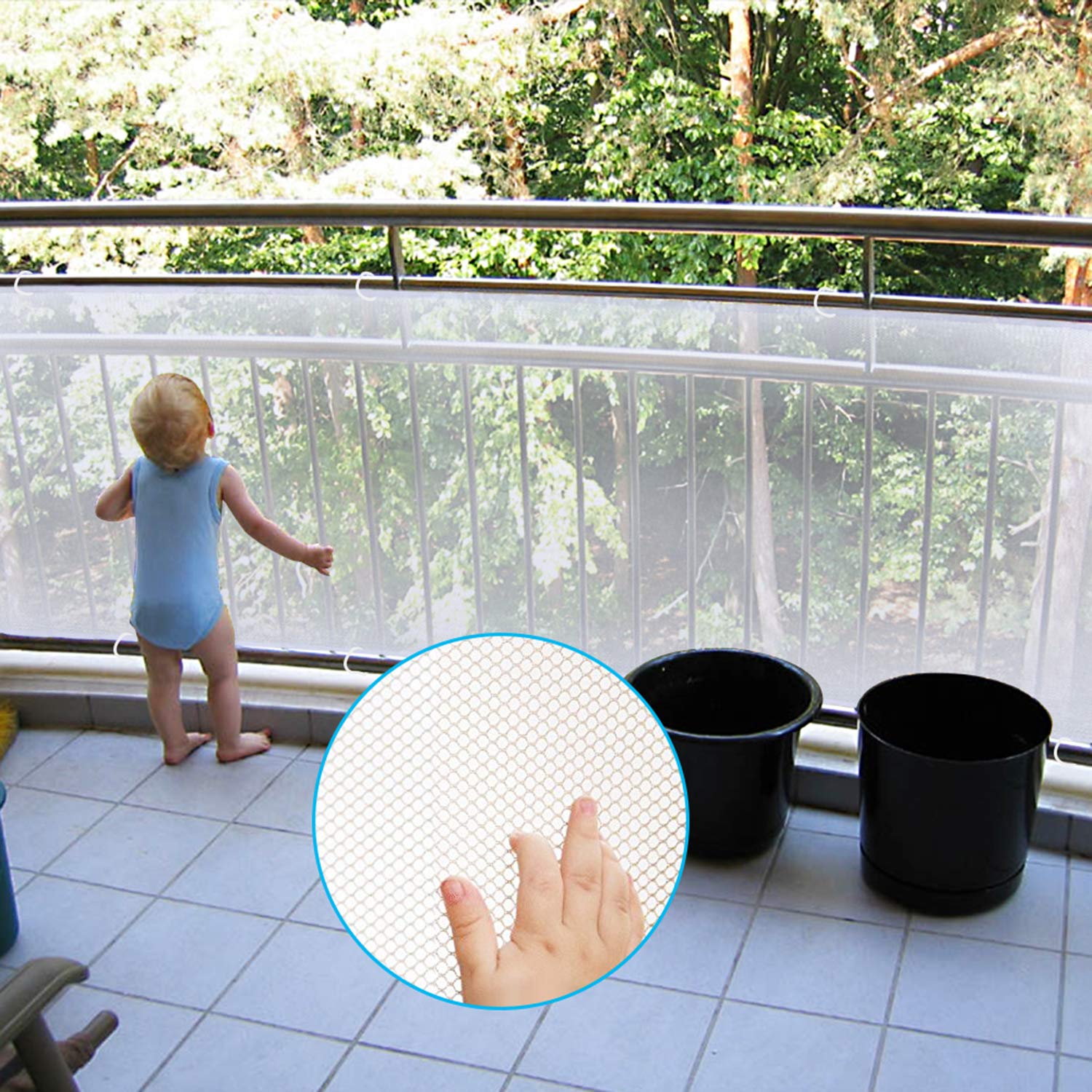 Safety Net 300x77cm - Durable Stair & Balcony Guard