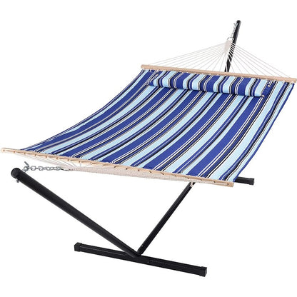 Portable Camping Hammock with Stand & Pillow - Indoor/Outdoor