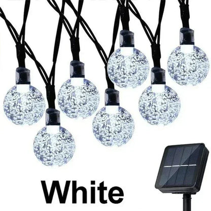 Solar String Lights - 8 Modes Waterproof Crystal Fairy