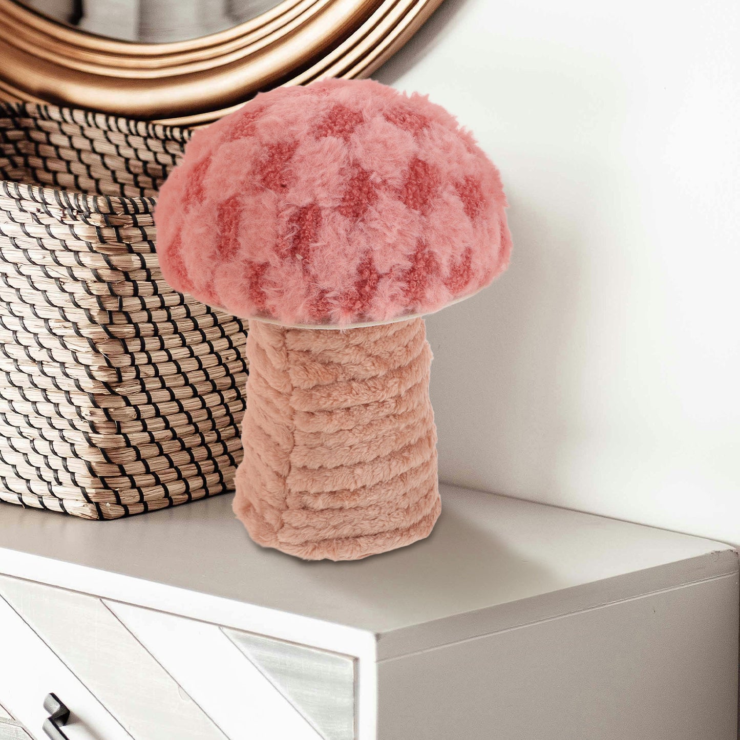Large Mushroom Pillow - Soft Stuffed Cushion for Home Decor