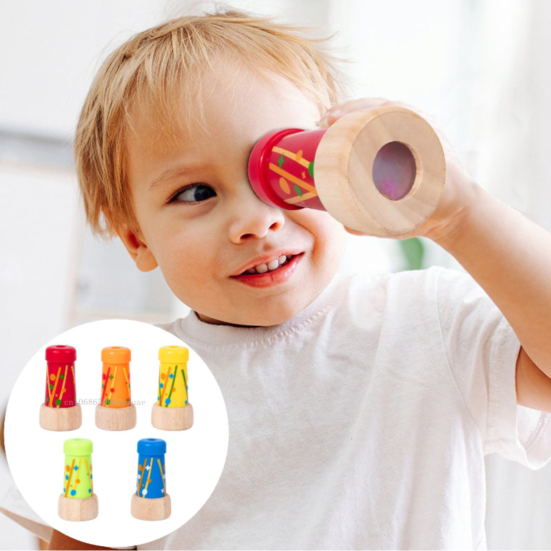 Kaleidoscope Toy: Classic Wooden Kaleidoscope Toy for Kids