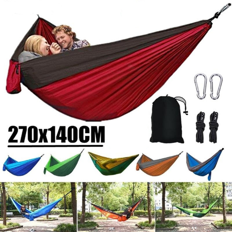 Camping Hammock: Portable Nylon Parachute Bed