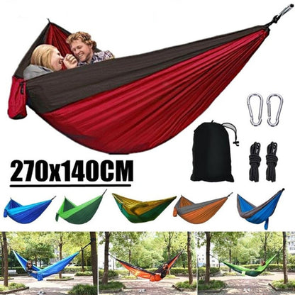 Camping Hammock: Portable Nylon Parachute Bed