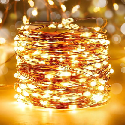 Battery LED String Lights: Copper Wire for Holiday Decor