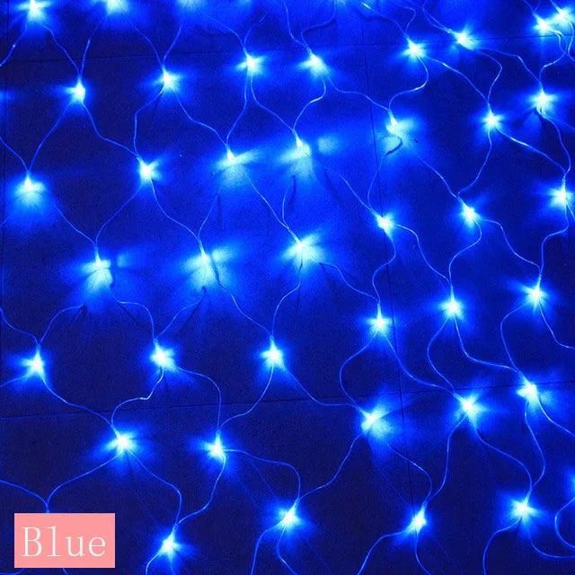 Solar or EU Plug Led Light Outdoor 3*2m Waterproof Lights Solar Panel Net Garland Garden Fairy Lawn Street Decoration Lamp