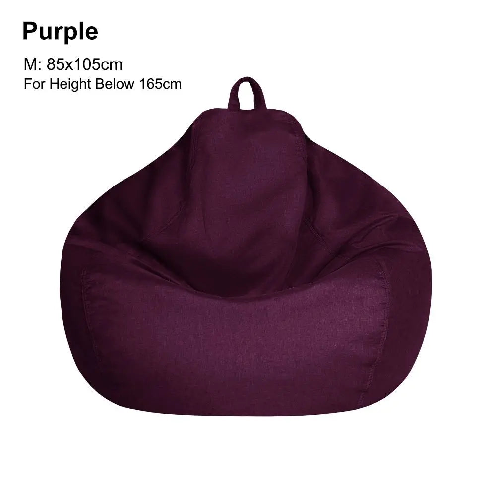 Sofa Cover: Bean Bag Chair Cover - Soft Comfy Lazy Lounger