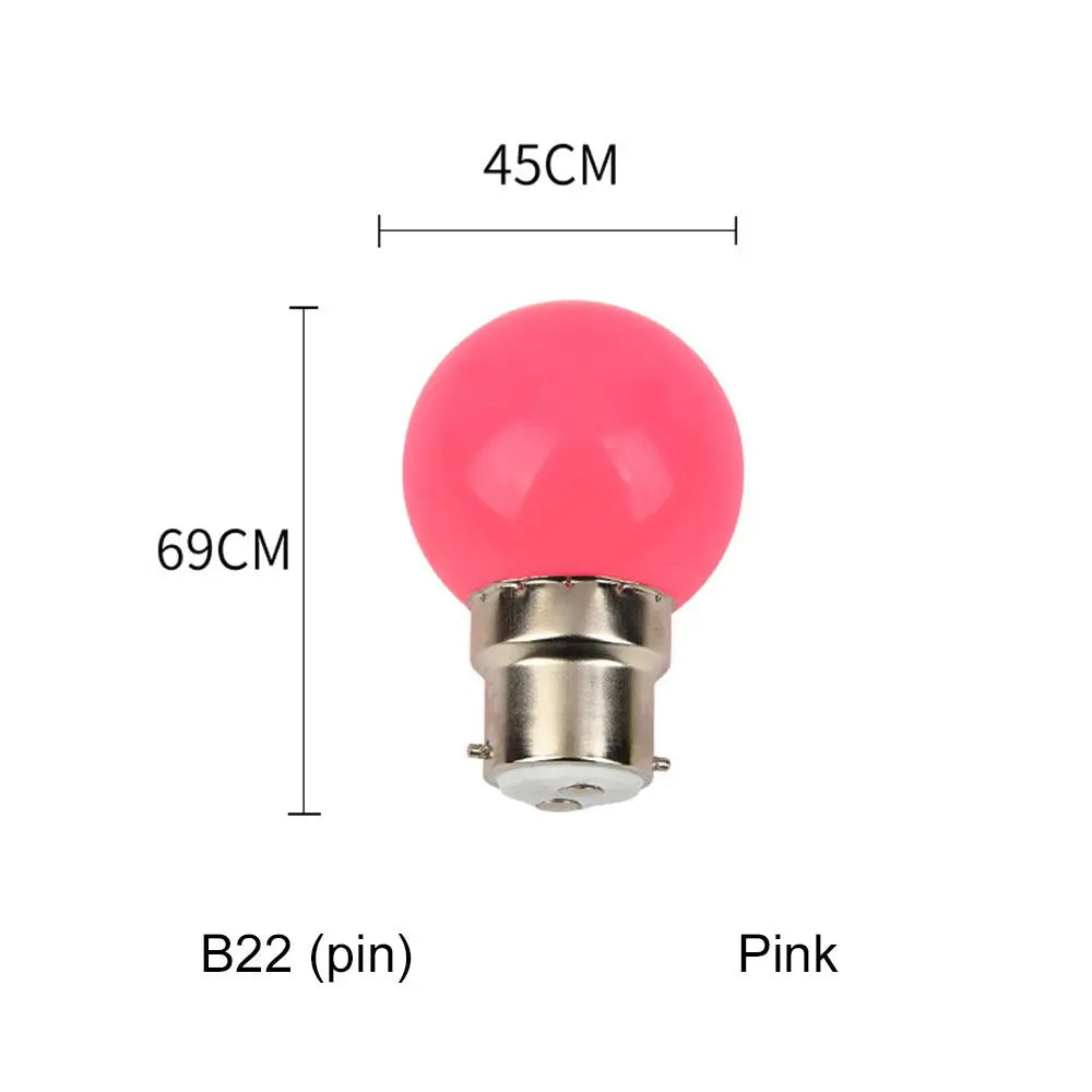 3W LED Light Bulbs: E27 B22 Colorful G45 Globe Home Decor Light