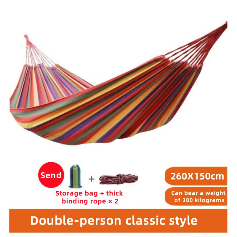 Outdoor Hammock: Double Hang Bed for Camping & Beach
