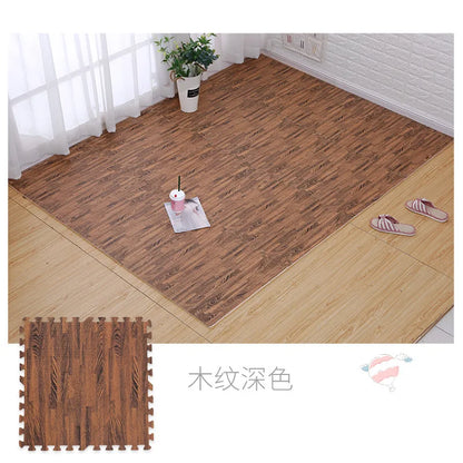 4Pcs Wood Grain Puzzle Mat 30x30x1CM Foam Play Mat Rug Floor Mat Carpet Play Mat Bedroom Decorative Interlocking Pad Mat