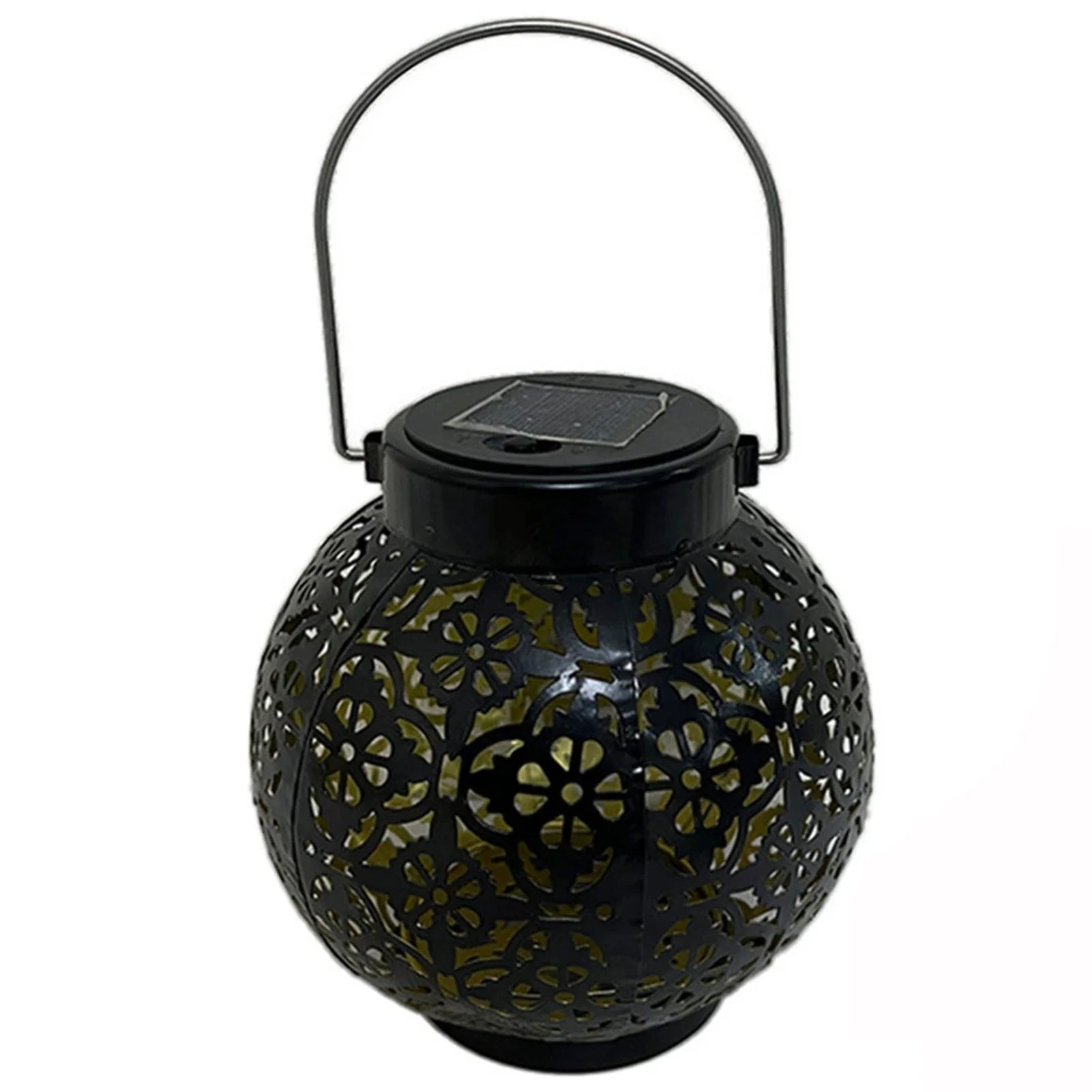 Solar Iron Lantern: Outdoor Garden Hanging Light