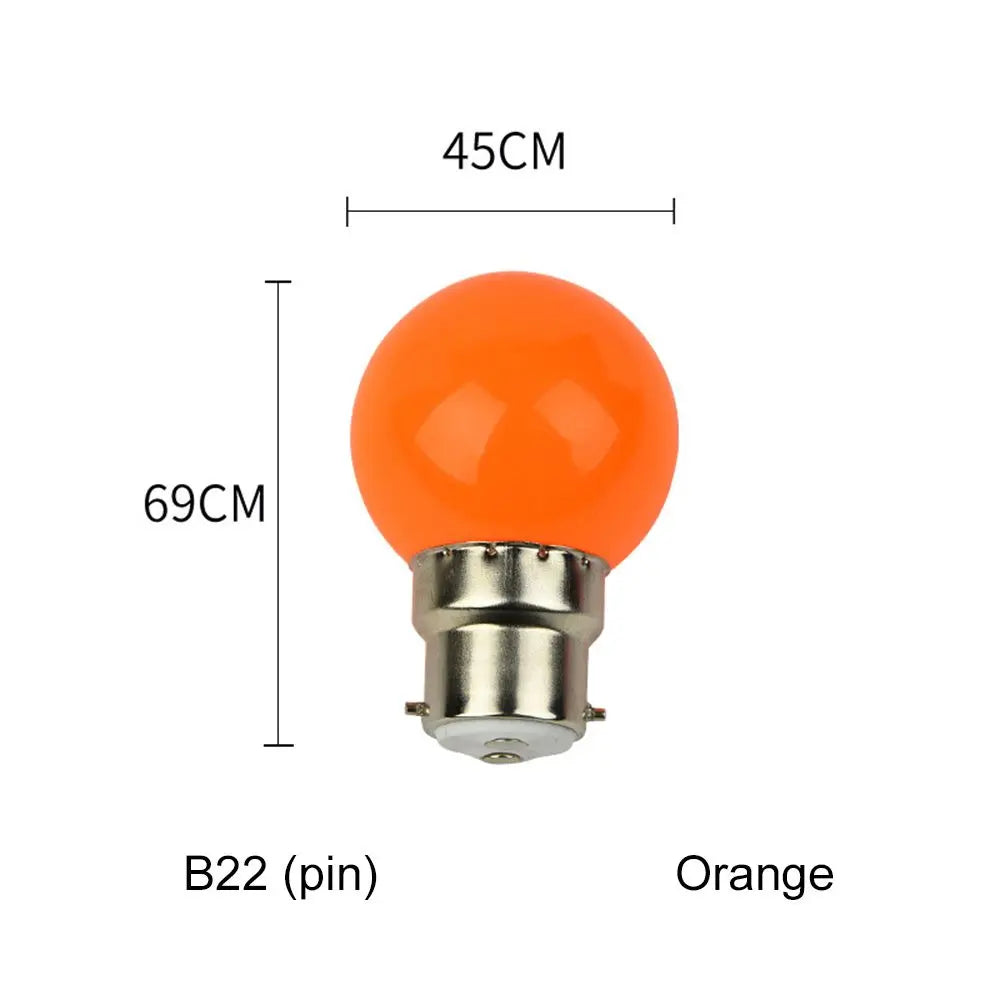 3W LED Light Bulbs: E27 B22 Colorful G45 Globe Home Decor Light