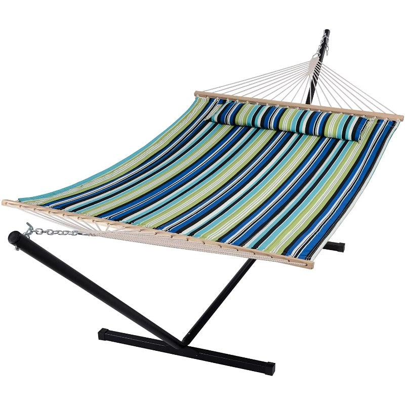 Portable Camping Hammock with Stand & Pillow - Indoor/Outdoor