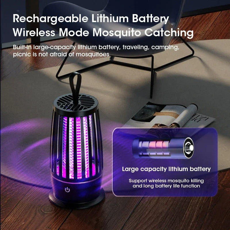 Bug Zapper Light: Mute Mosquito Killer Lamp - Portable UV Pest Repellent