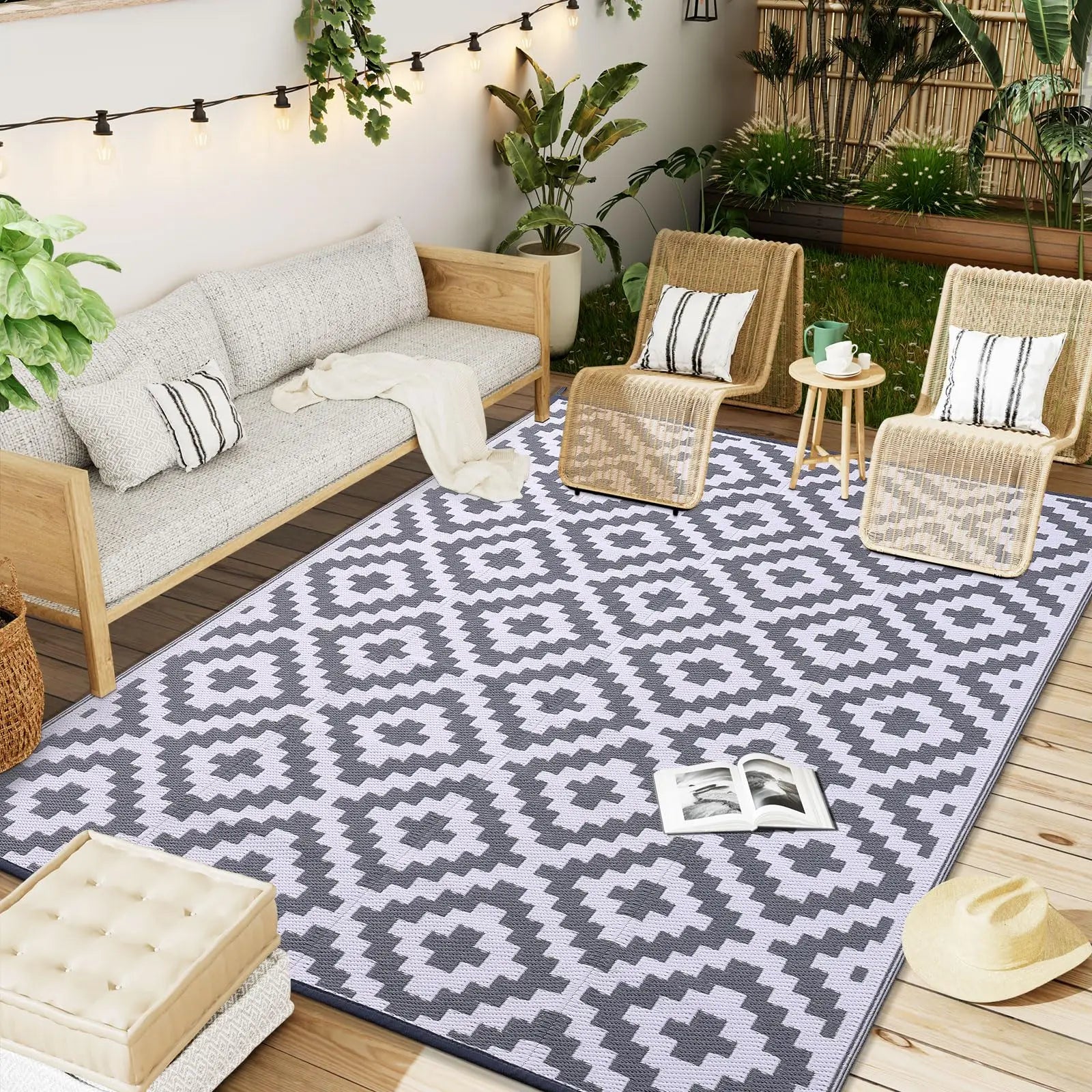 Outdoor Carpet: Reversible Outdoor RV Mat - Waterproof, Non-Slip Rug
