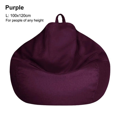 Sofa Cover: Bean Bag Chair Cover - Soft Comfy Lazy Lounger