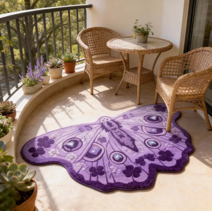 Irregular Shape Carpets for Living Room Butterfly Pattern Bedroom Decor Plush Carpet Home Fluffy Soft Floor Mat Thick Lounge Rug