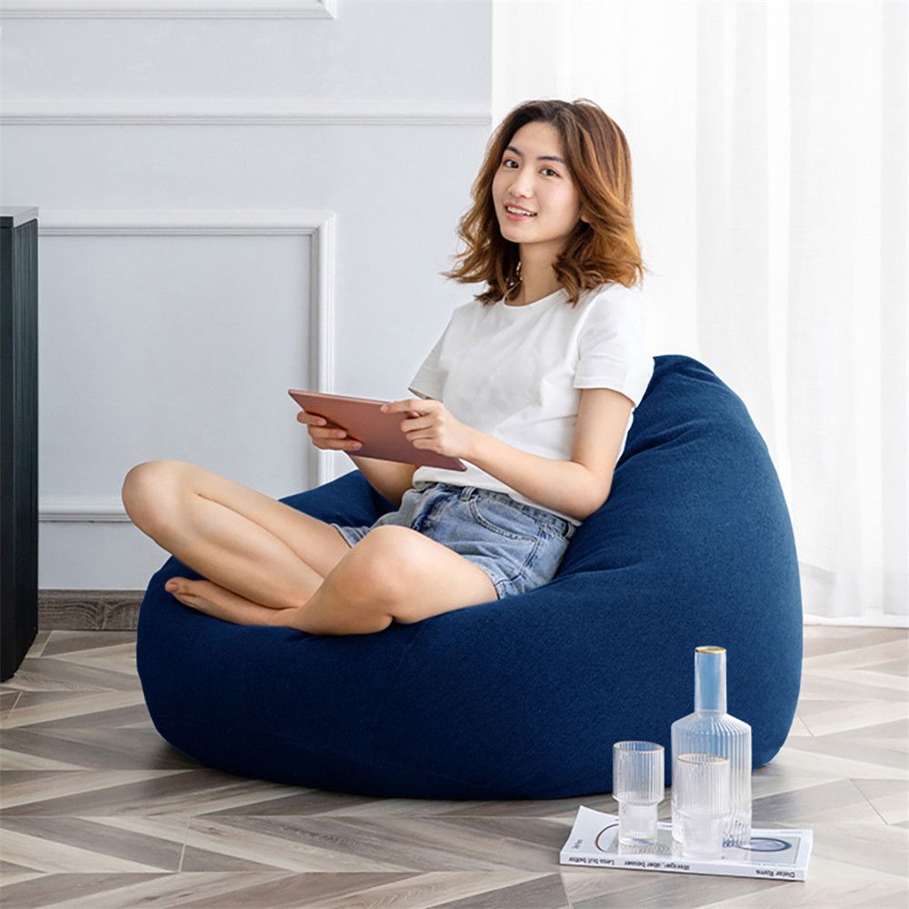 Sofa Cover: Bean Bag Chair Cover - Soft Comfy Lazy Lounger