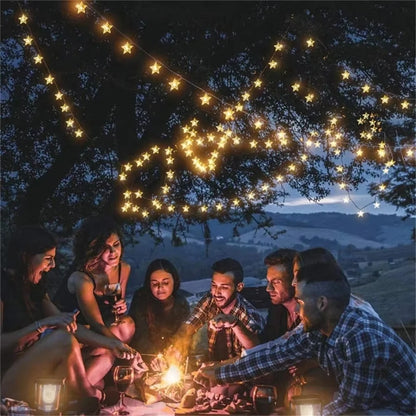 LED Star fairy Solar Lamp Power LED String Fairy Lights Solar Garlands Garden Christmas Wedding Decor For Outdoor