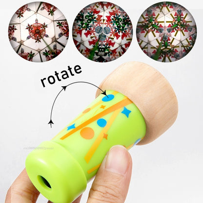 Kaleidoscope Toy: Classic Wooden Kaleidoscope Toy for Kids
