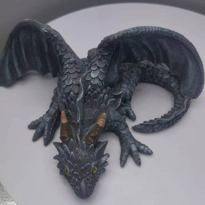 Resin Dragon Sculpture - Gothic Garden Guardian