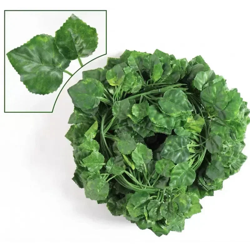 Fake Plants: Artificial Ivy Vine Garland - Lush Green Decor