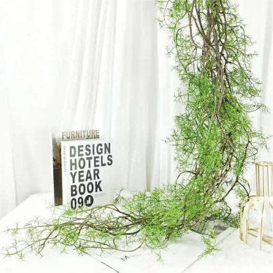 1PCS140 Cm Artificial Plant Black Bone Mango Hanging Vine Home Garden Decoration Wedding Party DIY Simulation Plant Green Ivy