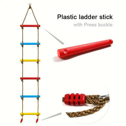 Durable PE Climbing Ladder Swing Colorful Kid Toy Practical Play Equipment Suitable For Indoor Outdoor Home Courtyard Daily Play
