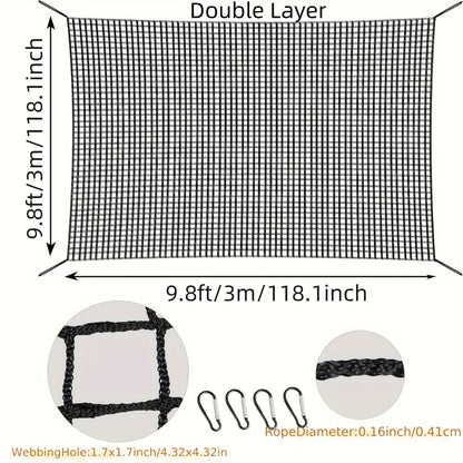 Safety Net, Climbing Cargo Net, Playground Safety Net, Back Yard Net, Treehouse Accessories Outdoor Equipment Set Double Layers