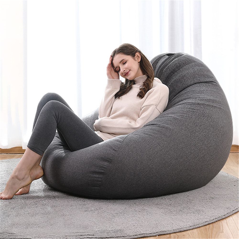 Sofa Cover: Bean Bag Chair Cover - Soft Comfy Lazy Lounger