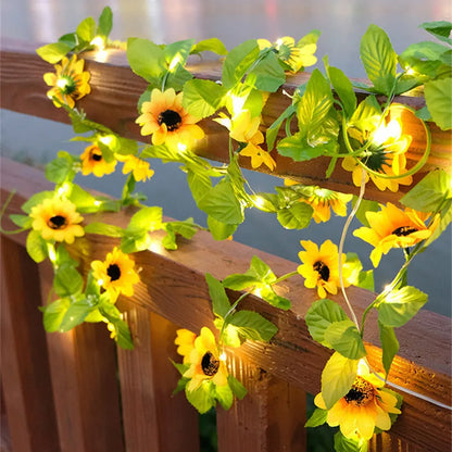 Flower Green Leaf String Lights - Wedding & Home Decor