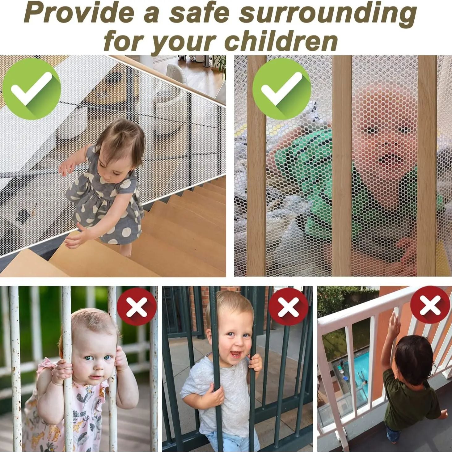 Safety Net: Banister Guard, Baby Proof Balcony & Stairway