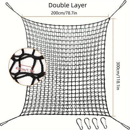 Safety Net, Climbing Cargo Net, Playground Safety Net, Back Yard Net, Treehouse Accessories Outdoor Equipment Set Double Layers