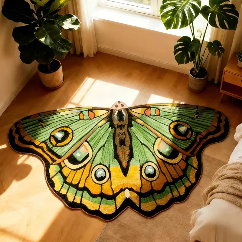 Irregular Shape Carpets for Living Room Butterfly Pattern Bedroom Decor Plush Carpet Home Fluffy Soft Floor Mat Thick Lounge Rug