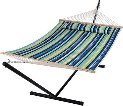 Portable Camping Hammock with Stand & Pillow - Indoor/Outdoor