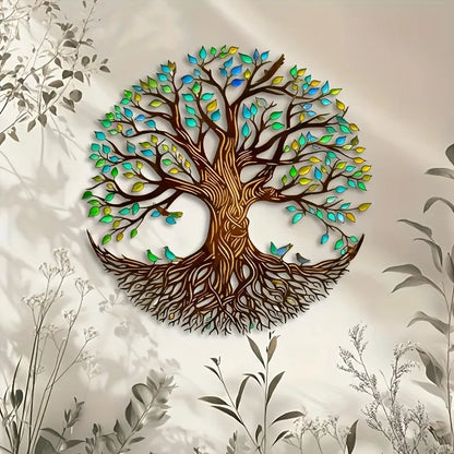 1pc Tree of Life Metal Wall Sculpture, Art Deco Style Iron Wall Hanging Decor for Home, Patio, Balcony - Ideal for Wedding