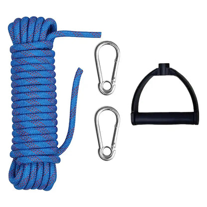 Outdoor Climbing Rope 8mm - High Strength with Carabiners