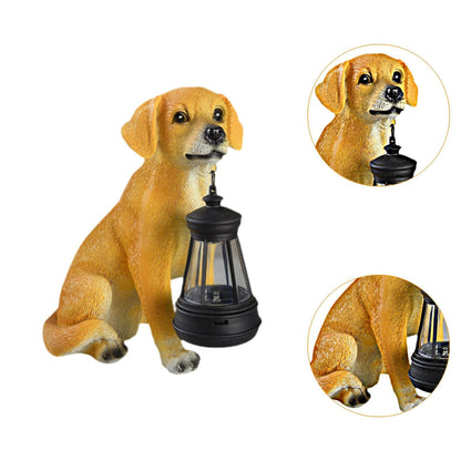 Garden Statue with Solar Lights - Modern Animal Figurine
