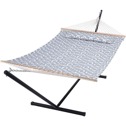 Portable Camping Hammock with Stand & Pillow - Indoor/Outdoor