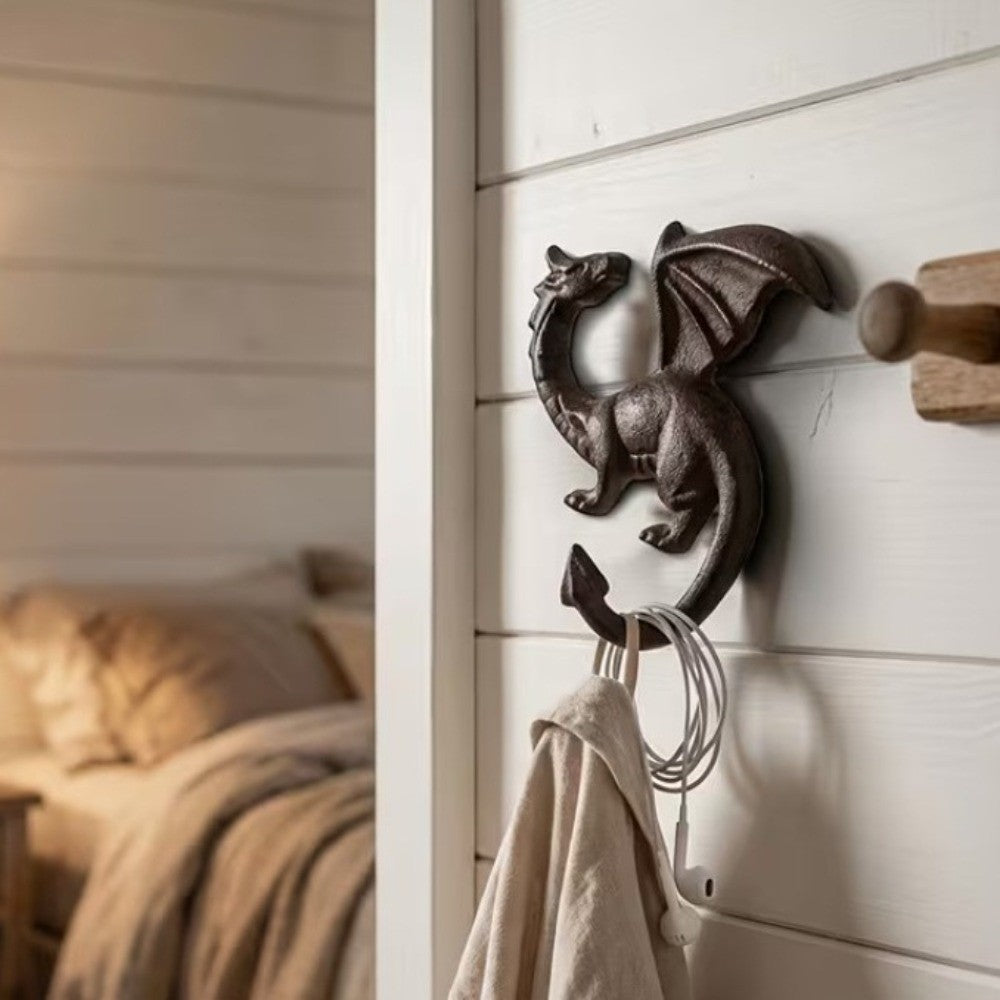 Iron Dragon Tail Key Hook: Creative Wall Mount Hook