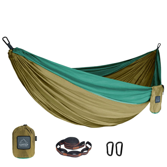 Portable Nylon Parachute Fabric Single and Double Size Outdoor Camping Hiking Garden Camping Hammock