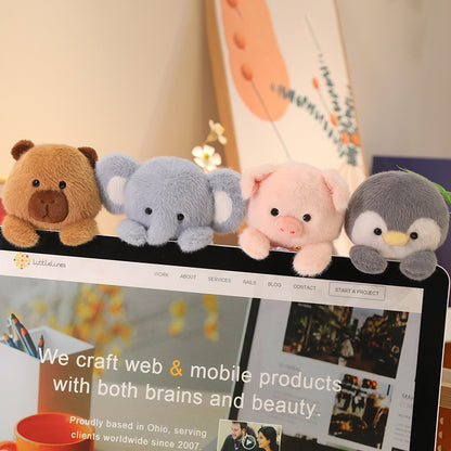 Plush Toys: Plush Animal Desktop Companions - Cute Cat, Fox, Pig & More