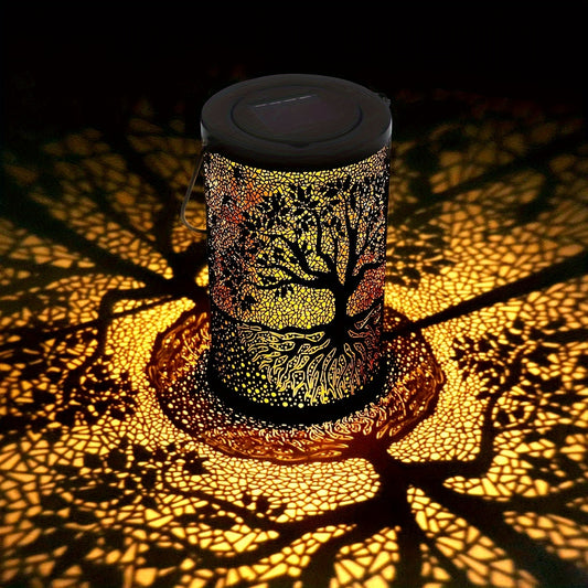 Solar Lantern Outdoor Waterproof Vintage Metal LED Light