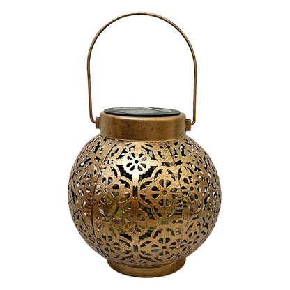 Solar Iron Lantern: Outdoor Garden Hanging Light