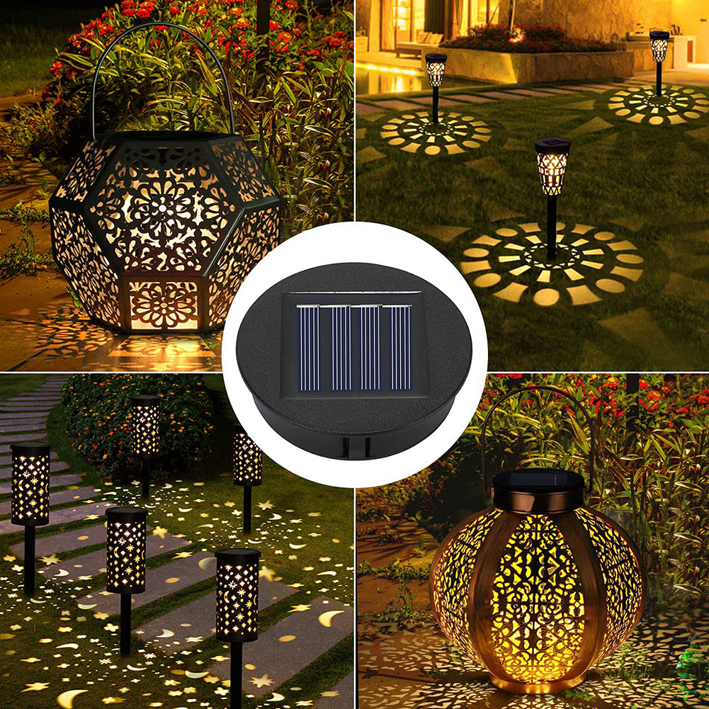 Solar Panel Lantern Tops: Outdoor Pathway Lighting