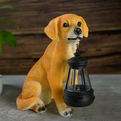 Garden Statue with Solar Lights - Modern Animal Figurine