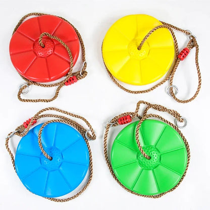 Safe Children's Disc Swing Outdoor Tree Hanging Disc Rope Swing Set Backyard Garden Swing Kid's Sensory Integration Training