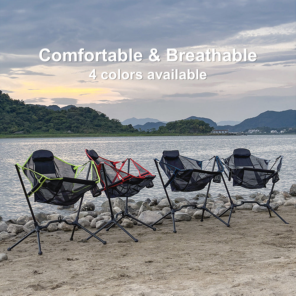 Lightweight Folding Camping Chair - Mesh Seat for Cool Comfort