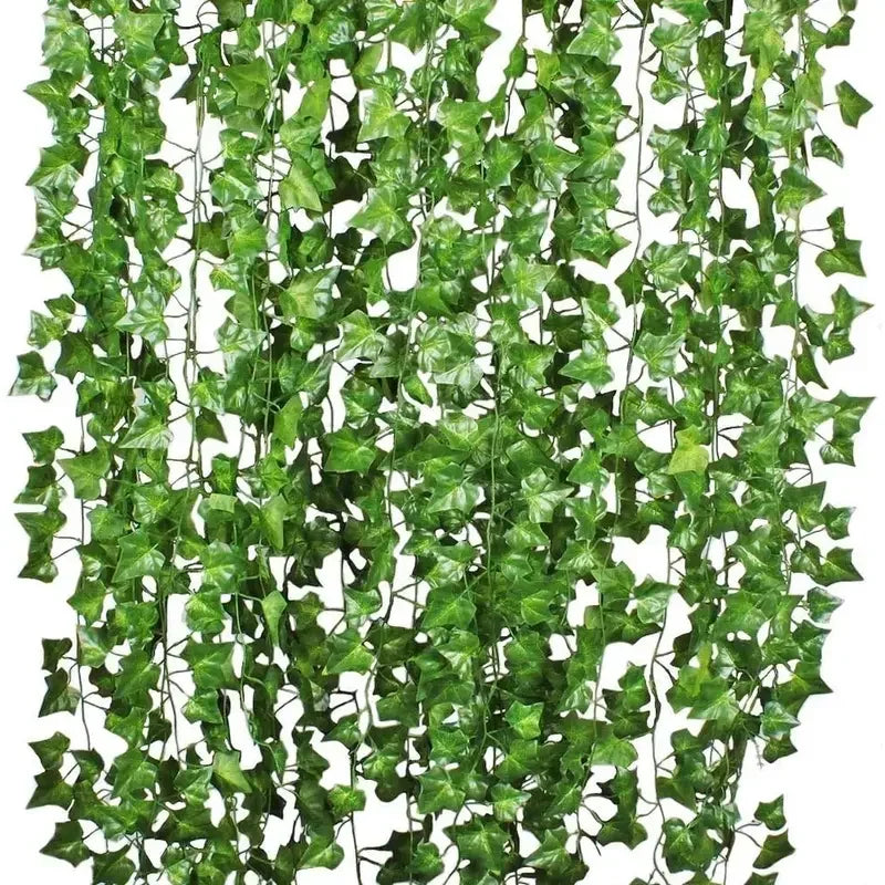 Fake Plants: Artificial Ivy Vine Garland - Lush Green Decor
