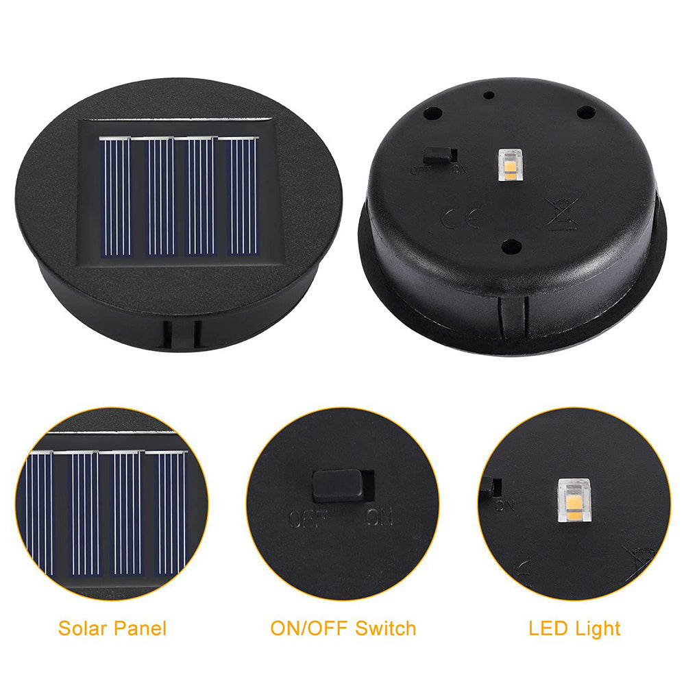 Solar Panel Lantern Tops: Outdoor Pathway Lighting